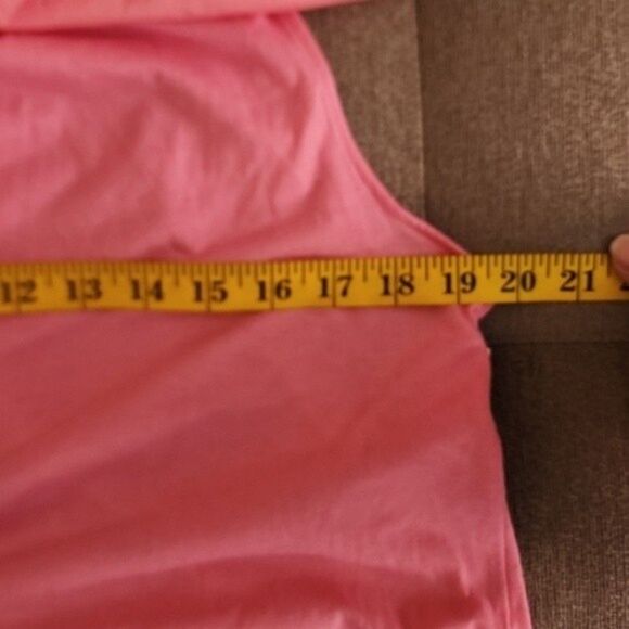 A New Day bubblegum pink barbiecore one ruffled shoulder top size large - Picture 4 of 8